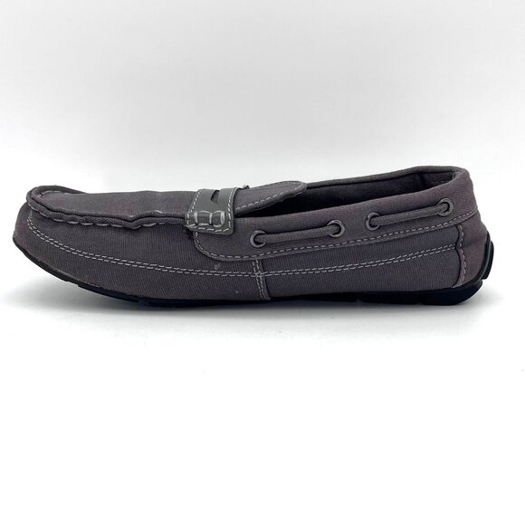 Levis Comfort Canvas Loafers Mens Size 9.5 Gray Textile Upper Casual Style Boat - Picture 7 of 16